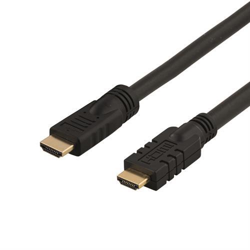DELTACO Aktiiv. HDMI-kaapeli, HDMI High Speed With Ethernet, 20m,musta