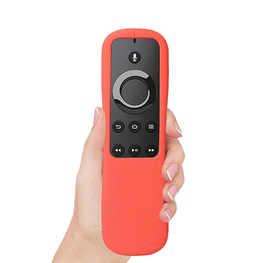 Röd TV-fjärrkontrollskal för Amazon Alexa Voice Fire TV-fjärrkontroll Nyaste andra generationen