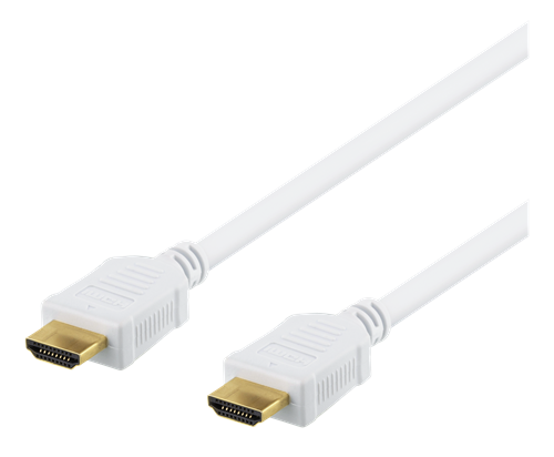 DELTACO High-Speed Premium HDMI -kaapeli, 2m, Ethernet, 4K UHD, Valk.
