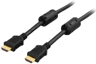 DELTACO HDMI-kaapeli, 19-pin Uros - Uros, 4K, Ethernet, 3D, Paluu 0,5m