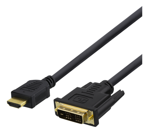 DELTACO HDMI - DVI-kaapeli, 3m, Full HD, Musta