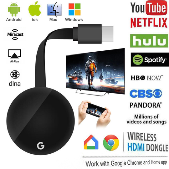 4K Anycast Miracast AirPlay for chromecast 3 2 ultra Wireless HDMI TV Stick 5G Wifi Display Dongle for google home for netflix