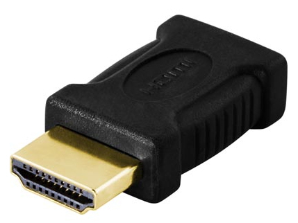 DELTACO HDMI-sovitin, Mini HDMI N - HDMI U, 19-pin