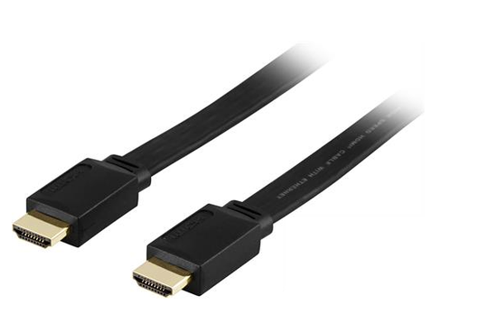 DELTACO HDMI-kaapeli, V1.4+Ethernet, 19-pin U-u,1080p Musta0,5m Litte�