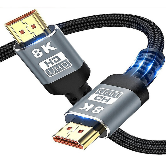 8K HDMI-kompatibel kabel 2.1 48Gbps höghastighets 2.1 HD-videokabel Flätad sladd 1M/2M/3M/5M för PS3/4 TV Laptop Monitor