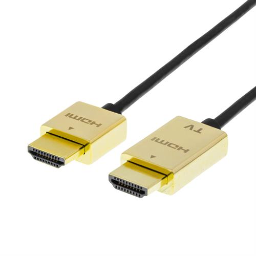 DELTACO PRIME Ultraohut HDMI-kaapeli, Kullatut Sinkki-liitokset, 5m