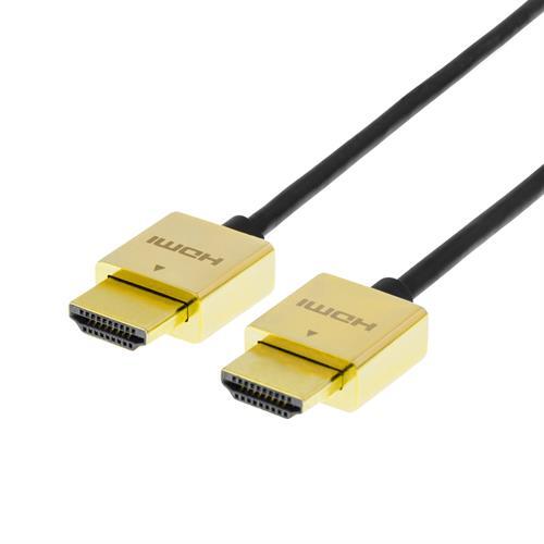 DELTACO PRIME Ultraohut HDMI-kaapeli, Kullatut Sinkki-liitokset, 2m