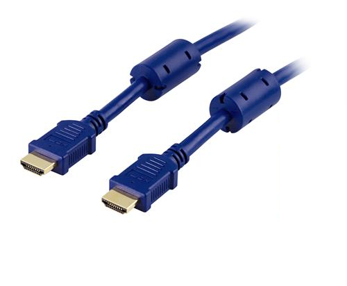 DELTACO HDMI-kaapeli, V1.4+Ethernet, 19-pin U-u, 1080p, Sin, 2m