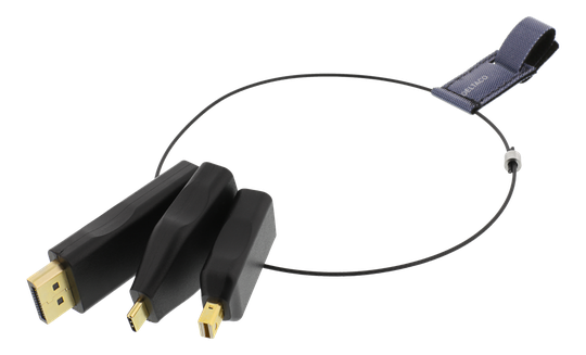 DELTACO Office, HDMI-sovitinrengas, MDP, DP, USB-C, FHD