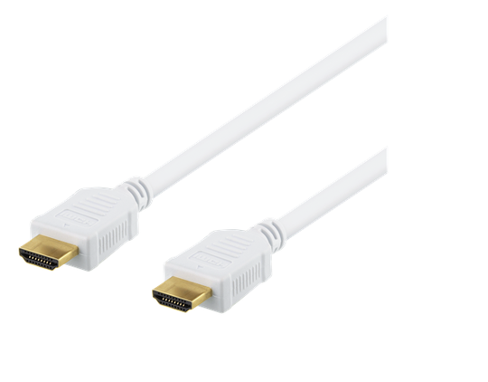 DELTACO High-Speed Premium HDMI -kaapeli, 0,5m, Ethernet, 4K UHD,valk.