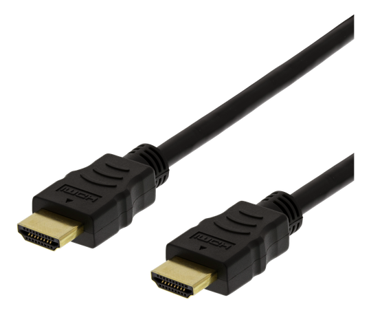 DELTACO Taipuisa HDMI-kaapeli, 1m, 4K UHD, Musta
