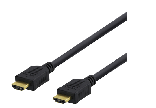 DELTACO High-Speed Premium HDMI -kaapeli, 0,5m, Ethernet, 4K UHD,musta