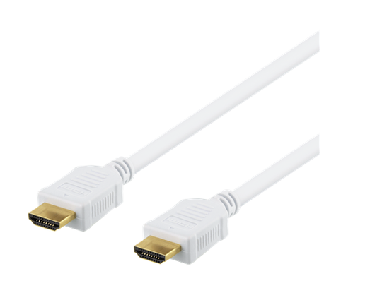 DELTACO High-Speed Premium HDMI -kaapeli, 1m, Ethernet, 4K UHD, Valk.