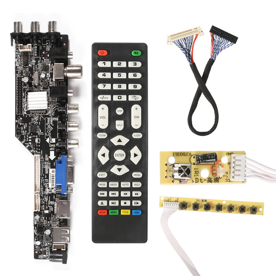 universal scaler kit 3663 TV Controller Driver Board Digital Signal DVB-C DVB-T2 DVB-T Universal LCD UPGRADE 3463A with lvds
