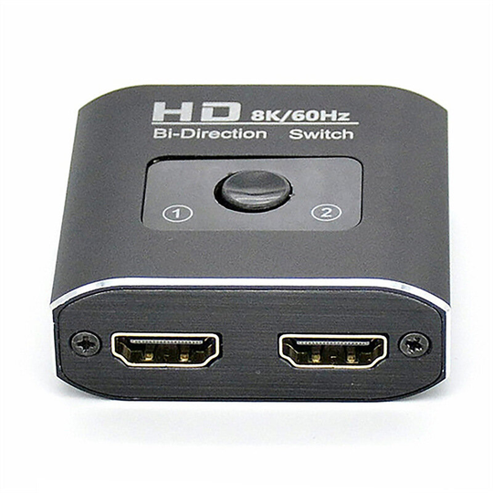 MnnWuu Dubbelriktad HDMI-switch 1 ingång 2 utgång / 2 ingång 1 utgång HDMI splitter 8K videoskärmsdongel