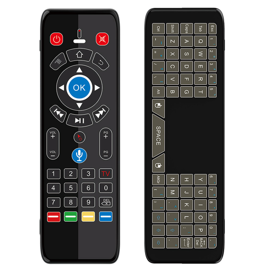 7 Colors Backlights Touch pad game Mini Keyboard for Air Mouse Voice Remote Gyro scope 2.4G IR LED light for TV Box Smart TV