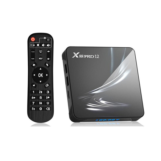 X88 Pro 12 Smart TV Box Android 12.0 4G+64GB TV BOX RK3318 Dual Band WiFi BT4.1 Stöd 4K HDR Set Top Box