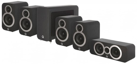 Q Acoustics Q3010i 5.1 Cinema Pack, musta