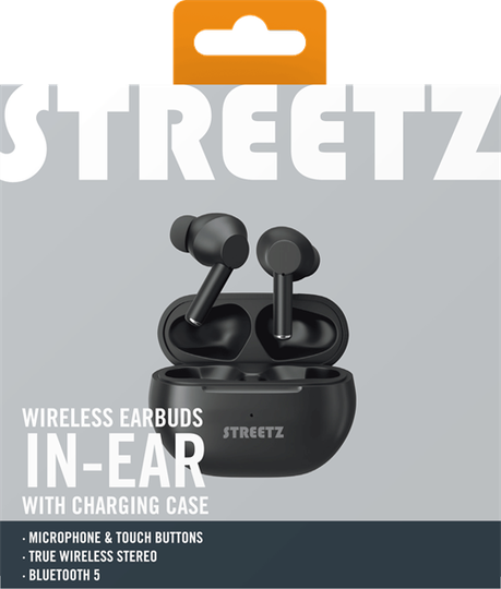 STREETZ True Wireless Stereo, In-ear, Matte Black