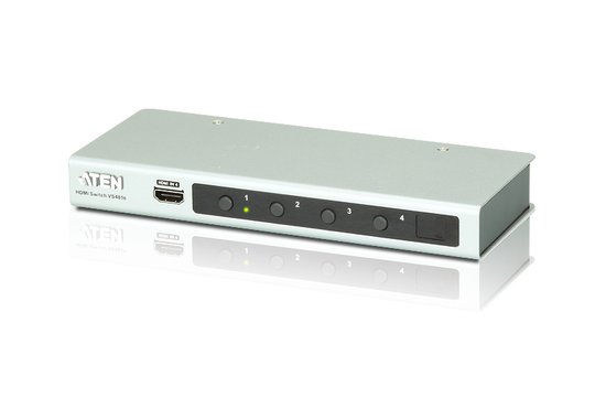 ATEN VS481B, HDMI-kytkin, 4 Sisääntuloa - 1 Ulostulo, UHD/4K, Hopea