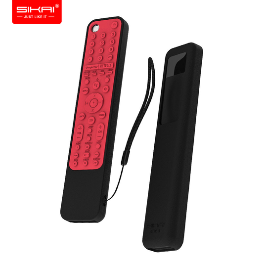 Silicone Case for Sony RMF-TX600U RMF-TX500E Smart TV Voice Remote Control Shockproof Protective Cover with Remote Loop SIKAI