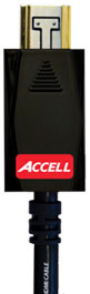 ACCELL AVGrip Pro HDMI-kaapeli,19-pin Uros-uros, 1m, Musta
