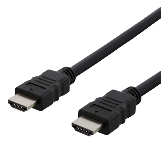 DELTACO HDMI-kaapeli, CCS, HDMI High Speed W/Ethernet, 0,5m, Musta
