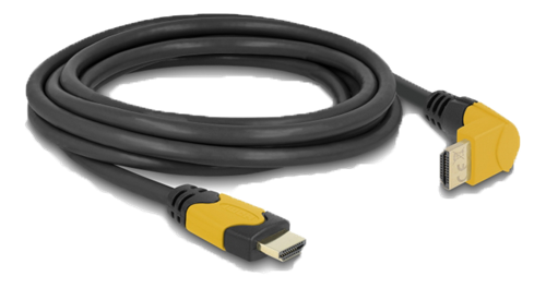 Delock High Speed HDMI Cable Male Straight To Male 90° Upwards Angled