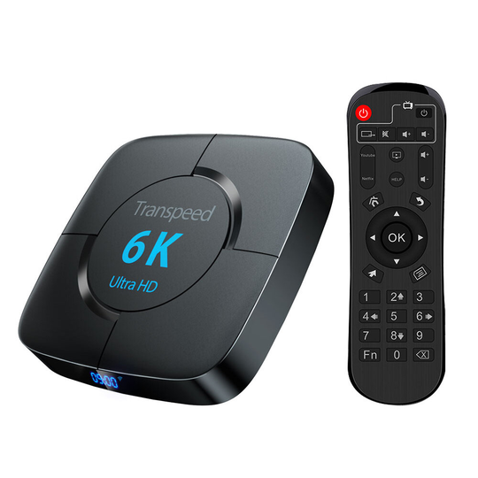 Transpeed Smart TV Box Android 10.0 4G+64GB TV BOX Allwinner H616 2.4G/5.8G WiFi Stöd 3D 6K UHD Media Player Set Top Box