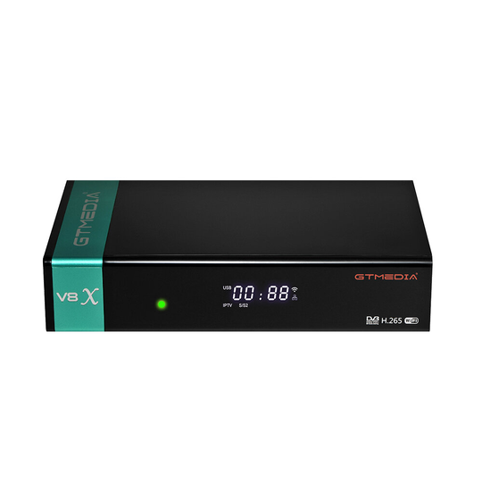 GTMEDIA V8X DVB-S/S2/S2X 1080P HD Satellit-TV Signalmottagare Set-top Box H.265 Inbyggt 2.4G WIFI-stöd CA-kortstöd IPTV