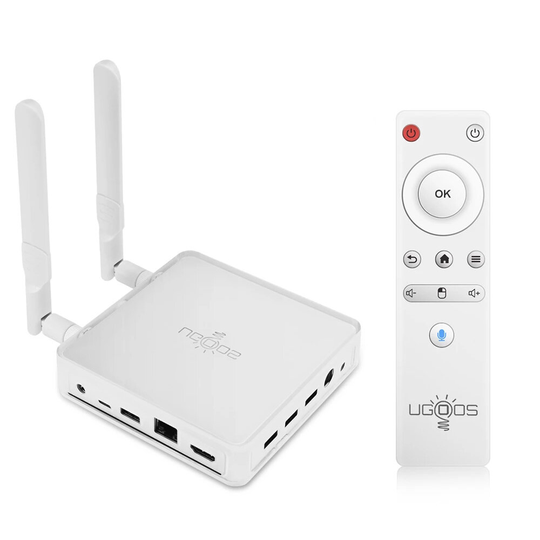 UGOOS AM7 Amlogic S905X4 Android 11 Smart TV BOX DDR4 4GB RAM 32GB ROM WiFi 6 4K HD Stöd AV1 CEC HDR 1000M Bluetooth 5.0