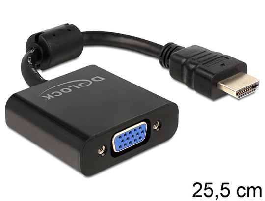 Delock Adapter HDMI-A Male > VGA Female Black