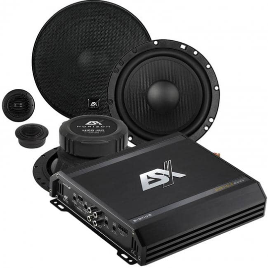 ESX Audio Horizon HZ6.2C 6.5" erillissarja + SXE110.2 vahvistin