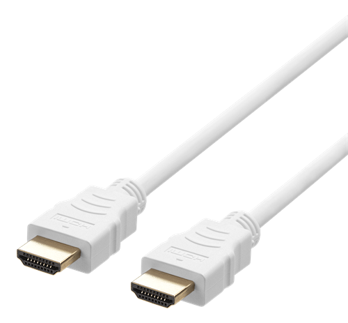 DELTACO Ultranopea HDMI-kaapeli, 48Gbps, 2m, Valkoinen
