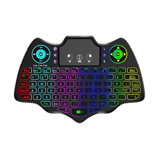 V18 Mini 2.4G trådlöst tangentbord Handhållet QWERTY-tangentbord Air Mouse Combo Inbyggt 300mAh litiumbatteri för smart