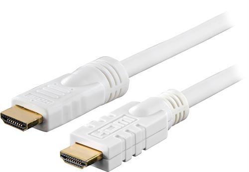 DELTACO Aktiiv. HDMI-kaapeli, HDMI High Speed With Ethernet, 10m, Valk