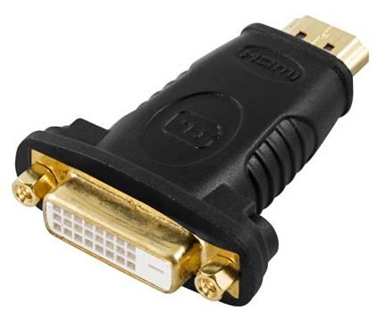 DELTACO HDMI-sovitin, 1080p 60Hz, HDMI 19-pin Uros > DVI-D Naaras