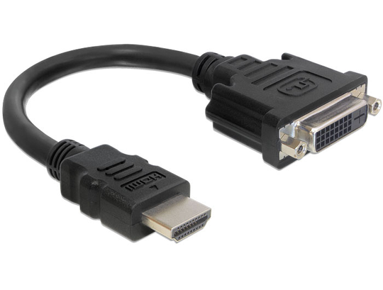 Delock Adapter HDMI Male > DVI 24+5 Female 20 Cm